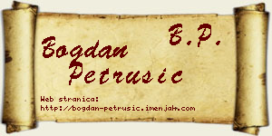 Bogdan Petrušić vizit kartica